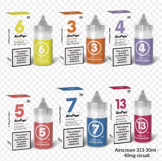 英國 高端正品 AirsCream 313 數字系列 小煙油 30ML:圖片 2